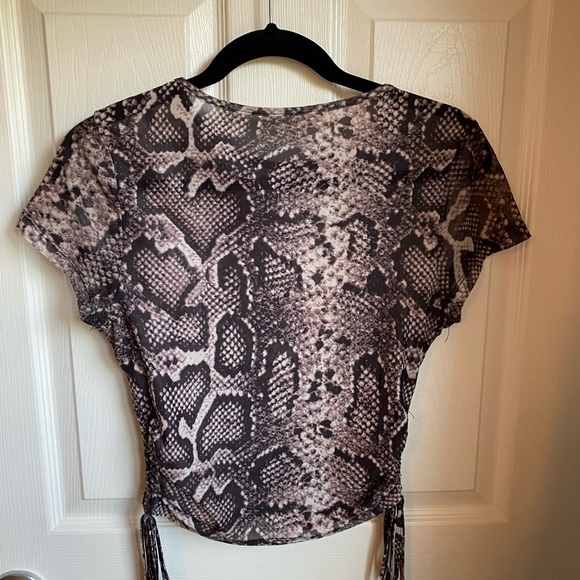 Lace Up Snakeskin T - Picture 2 of 2